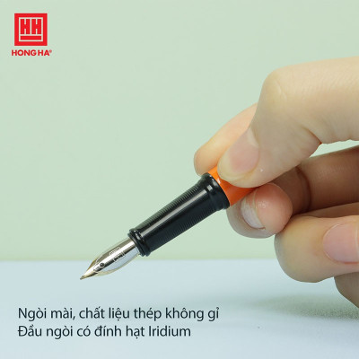 Bút máy nét hoa Hồng Hà tạo nét thanh nét đậm dành cho học sinh - 2256 - 2 màu vỏ