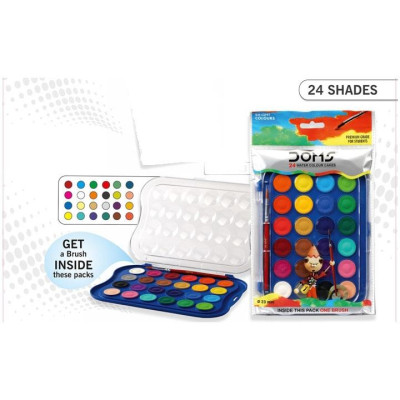 Hộp 24 Viên Nén Màu Nước 23mm DOMS 7428