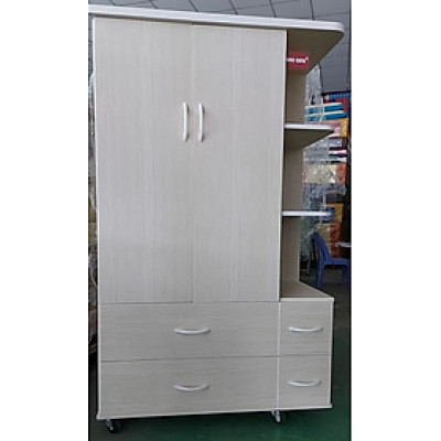 Tủ áo So Chill kèm kệ Juno sofa ngang 85 cm x Cao 1m4 x sâu 45 cm (màu sồi)