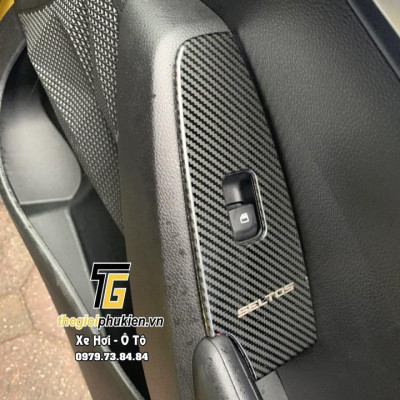 Ốp nội thất Kia Seltos 5 chi tiết vân Carbon