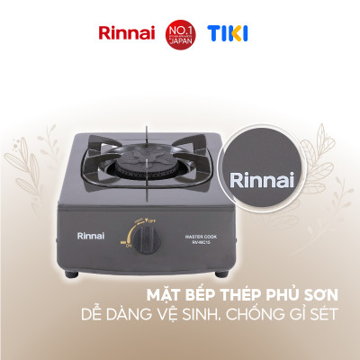Bếp gas dương Rinnai RV-MC15G mặt bếp men và kiềng bếp men - Hàng chính hãng.