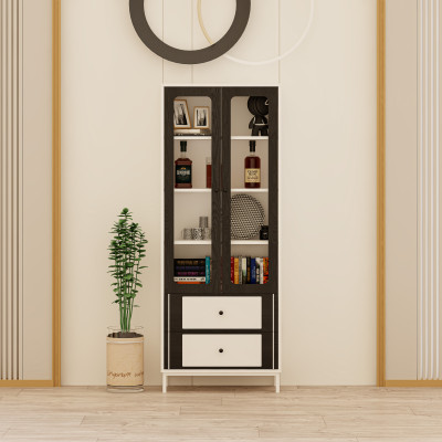 [Happy Home Furniture] TAKO, Tủ lưu trữ 2 cửa mở - chân sắt, 70cm x 30cm x 180cm ( DxRxC), TCM_142