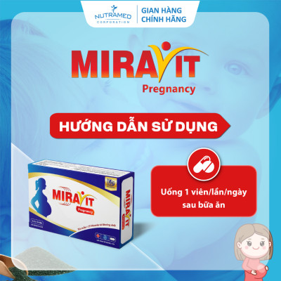 Viên uống Miravit Pregnancy bổ sung dưỡng chất thiết yếu cho phụ nữ mang thai (30 viên) - Nutramed