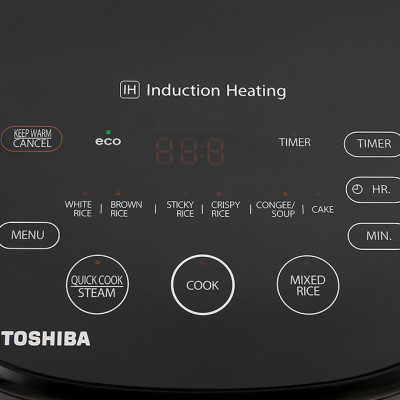 Nồi cơm cao tần Toshiba RC-18IX1PV - 1.8L - Công nghệ cao tần IH 1300W + nhiệt 3D, Lòng nồi dày 3mm chống dính, Chế độ nấu đa dạng - Hàng chính hãng bảo hành 12 tháng, chất lượng Nhật Bản