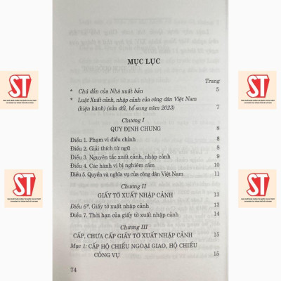 Sách - Luật Xuất Cảnh, Nhập Cảnh Của Công Dân Việt Nam (Hiện Hành) ( Sửa Đổi, Bổ Sung Năm 2023) - NXB Chính Trị Quốc Gia