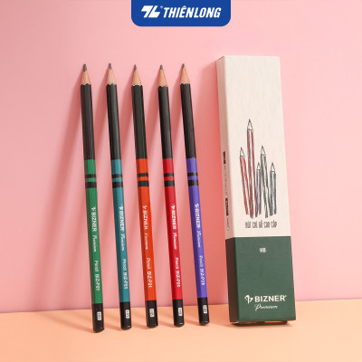 Hộp 10 cây Bút chì gỗ HB cao cấp Bizner BIZ-P01