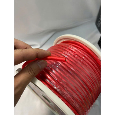 Dây Đồng 8GA 10GA bọc lưới da rắn màu đỏ và đen chuyên dụng nguồn âm thanh ô tô chống mòn đứt gãy độ sub gầm