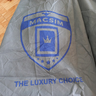 Bạt phủ ô tô chất liệu vải không dệt 3 lớp cao cấp thương hiệu MACSIM cho xe ô tô Kia Soluto - màu ghi