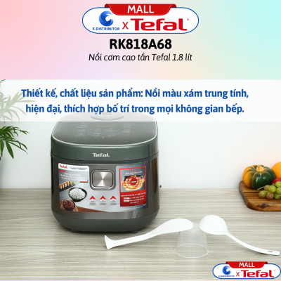 Nồi cơm cao tần Tefal 1.8 lít RK818A68 - Hàng Chính Hãng - Bảo Hành 12 Tháng