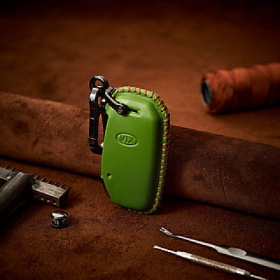 Bao Da Chìa Khóa Ô Tô Handmade Kia Sorento 2021 4 nút bấm da bò thật - hàng chính hãng