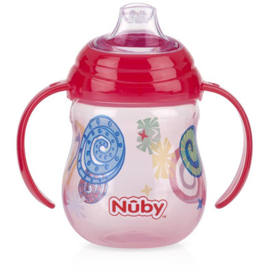 [ 10320-Nuby ] Bình uống nước 270ml, ống hút mỏ vịt làm bằng Silicone