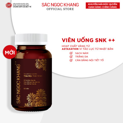 Bộ Trẻ Hóa Da Cao Cấp [Viên Uống Sắc Ngọc Khang ++ 60 Viên & Nước Uống Đẹp Da Collagen Dipeptide Sắc Ngọc Khang 15 Túi