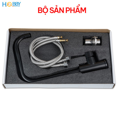 Vòi rửa chén nóng lạnh inox 304 sơn đen Hobby home decor CRC4