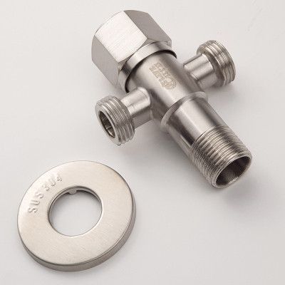 Van chia giảm áp - khóa 2 đường nước Inox SUS 304 Eurolife EL-X30 (Trắng vàng)