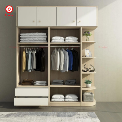 TỦ QUẦN ÁO GỖ CÔNG NGHIỆP CÁNH LÙA HIỆN ĐẠI OHAHA - CL026