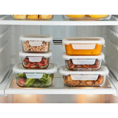 Hộp bảo quản thủy tinh LocknLock BLANC - Hộp vuông