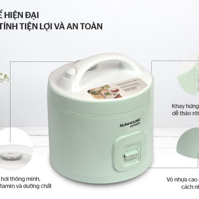 Nồi Cơm Điện 1.2L Sunhouse MaMa SHD8265 - Màu Ngẫu Nhiên - Hàng Chính Hãng