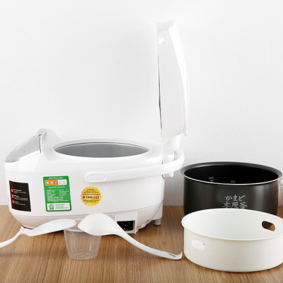 Nồi cơm điện tử Toshiba RC-10DH2PV(W) - Dung tích 1.0 Lít - Lòng nồi dày 2.2 mm - Nồi giữ ấm 12 tiếng - Hàng chính hãng