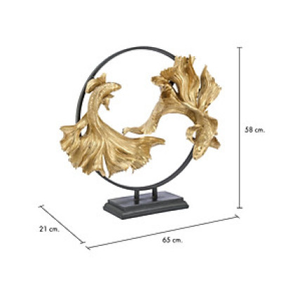 Tượng Trang Trí Hình Con Cá ALLISON Màu Vàng Kim|Index Living Mall| Nội Thất Thái Lan