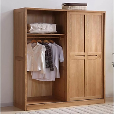 Tủ áo gỗ sồi cửa lùa Juno Sofa Ngang 180 x Sâu 60 x Cao 200cm