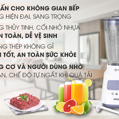 Máy xay sinh tố Philips HR2222/00 (700W) - Hàng Chính Hãng