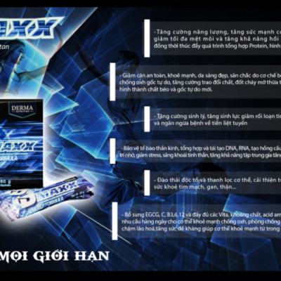 DMAXX thức uống bổ sung vitamin năng lượng có đường DAMODE 3 gói dùng thử màu xanh