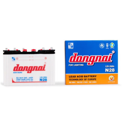 Ắc quy Dân dụng Đồng Nai N28 | 12V - 28Ah ( tặng acid châm bình )
