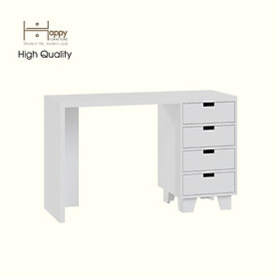 HAPPY FURNITURE , ALVA - Bàn làm việc 4 ngăn kéo, BAN_126 , 120cm x 45cm x 75cm DxRxC