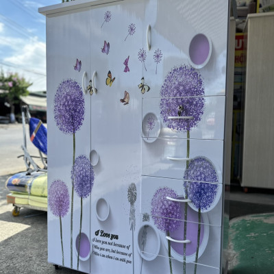 Tủ áo in 3D Tundo nhiều ngăn người lớn L1 1m05 x 1m6 x 51 cm