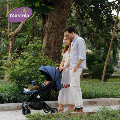 Xe đẩy gấp gọn cho bé Mastela HN-275 - Xe đẩy em bé sơ sinh cao cấp với tay kéo du lịch tiện lợi và khung aluminium siêu bền bảo hành 12 tháng