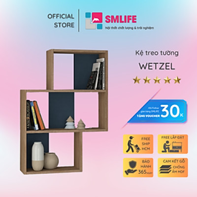 Kệ gỗ trưng bày kiểu dáng nhỏ gọn SMLIFE Wetzel
