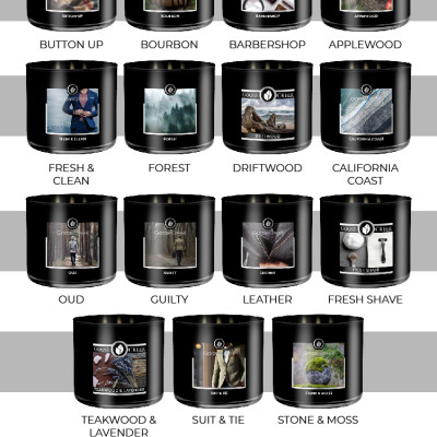 Nến ly 3 bấc sáp đậu nành For Men Goose Creek (411g) - Tobacco