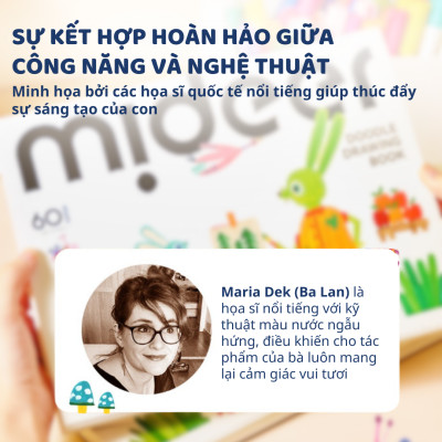 Giấy vẽ A4, tập giấy vẽ màu nước cứng dày Mideer Doodle Drawing Book