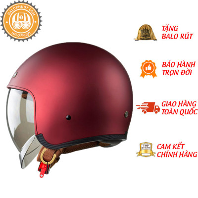 Nón bảo hiểm 3/4 ROYAL M139 có kính âm màu ĐỎ ĐÔ