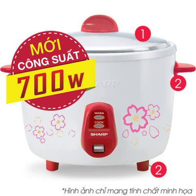 Nồi Cơm Nắp Rời Sharp KSH-D19V (1.8 Lít) - Màu ngẫu nhiên - Hàng chính hãng