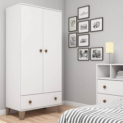 Tủ quần áo gỗ 2 cánh hiện đại SMLIFE Cuperion