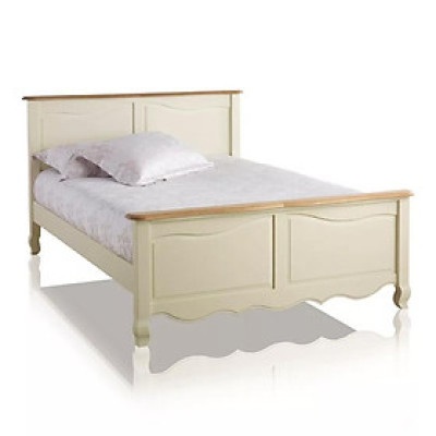 Giường Đôi Bella Gỗ Sồi Ibie BBDBELO - Trắng