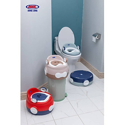 BÔ VỆ SINH CHO BÉ CÓ TAY VỊN 2 IN 1 CAO CẤP, ĐA NĂNG ,NGĂN CHỨA THÁO LẮP VỆ SINH DỄ DÀNG PHONG CÁCH HÀN QUỐC