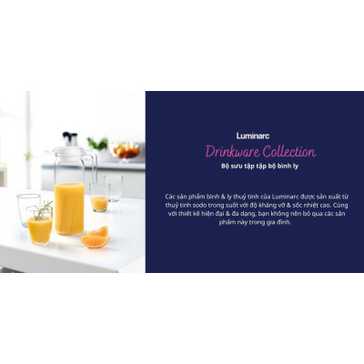 Hũ Thủy Tinh Luminarc Rondo Blue 500ML - J1848