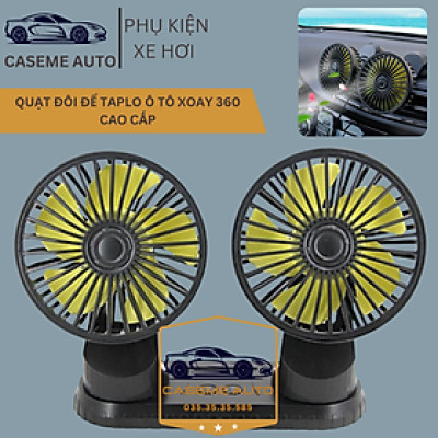 [Quạt Đôi USB 5V] Quạt Đôi Để Taplo Ô Tô, Xoay 360. Để Trên Taplo Ô Tô, Bàn Làm Việc, Nhỏ Gọn Cực Mát Hàng Cao Cấp - Hàng Nhập Khẩu