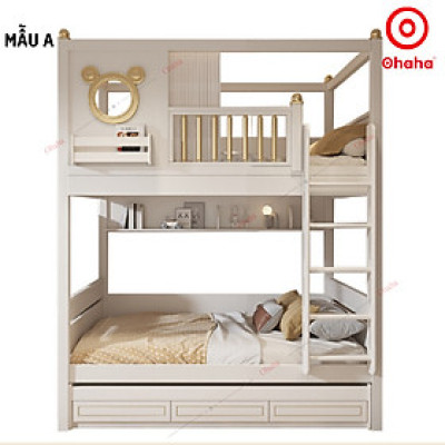 [Miễn phí lắp đặt & vận chuyển] Giường tầng trẻ em thông minh cao cấp 3 tầng Ohaha có tủ quần áo Ohaha - GTCC027