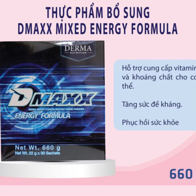 DMAXX thức uống bổ sung năng lượng có đường Damode hộp 30 gói màu xanh