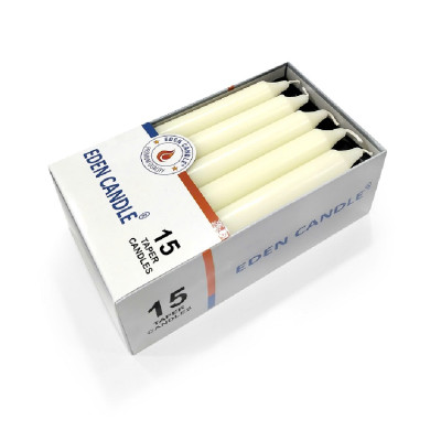 Hộp 15 cây nến thơm thẳng Eden Candle FTRAMART EDC2317 cao 15cm (Vàng nhạt/ kem/ Ivory)