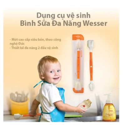 Dụng cụ vệ sinh bình sữa đa năng Wesser