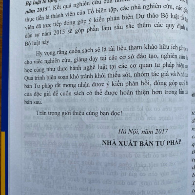 Bình Luận Khoa Học Bộ Luật Tố Tụng Dân Sự năm 2015