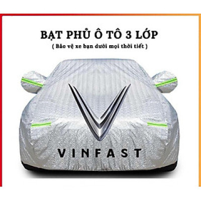Bạt Phủ Ô Tô VINFAST FADIL, LUX A 2.0, LUX SA 2.0, Chất Liệu Bạt Tráng Nhôm 3 lớp,  có phản quang