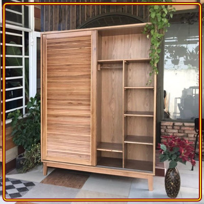 Tủ quần áo gỗ sồi cửa lùa Tundo 140 x 60 x 200 cm