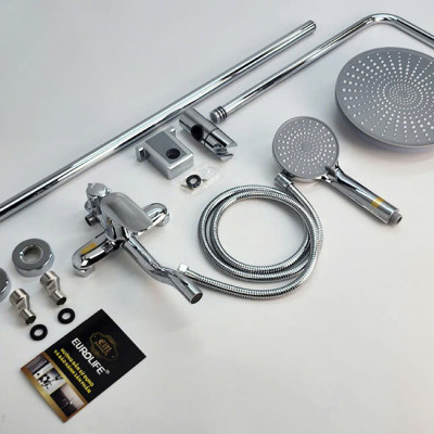 Cây sen nóng lạnh Đồng mạ Chrome Eurolife EL-SC928 (Trắng bạc)