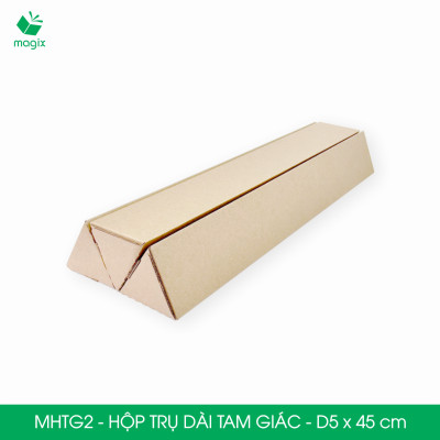MHTG2 - D5x45 cm - 20 Hộp trụ dài tam giác thay thế ống giấy - Hộp carton đóng gói hàng
