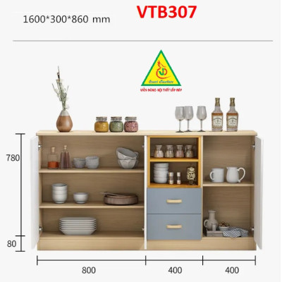 Tủ bếp, tủ nhà bếp VTB307- Nội thất lắp ráp Viendong Adv